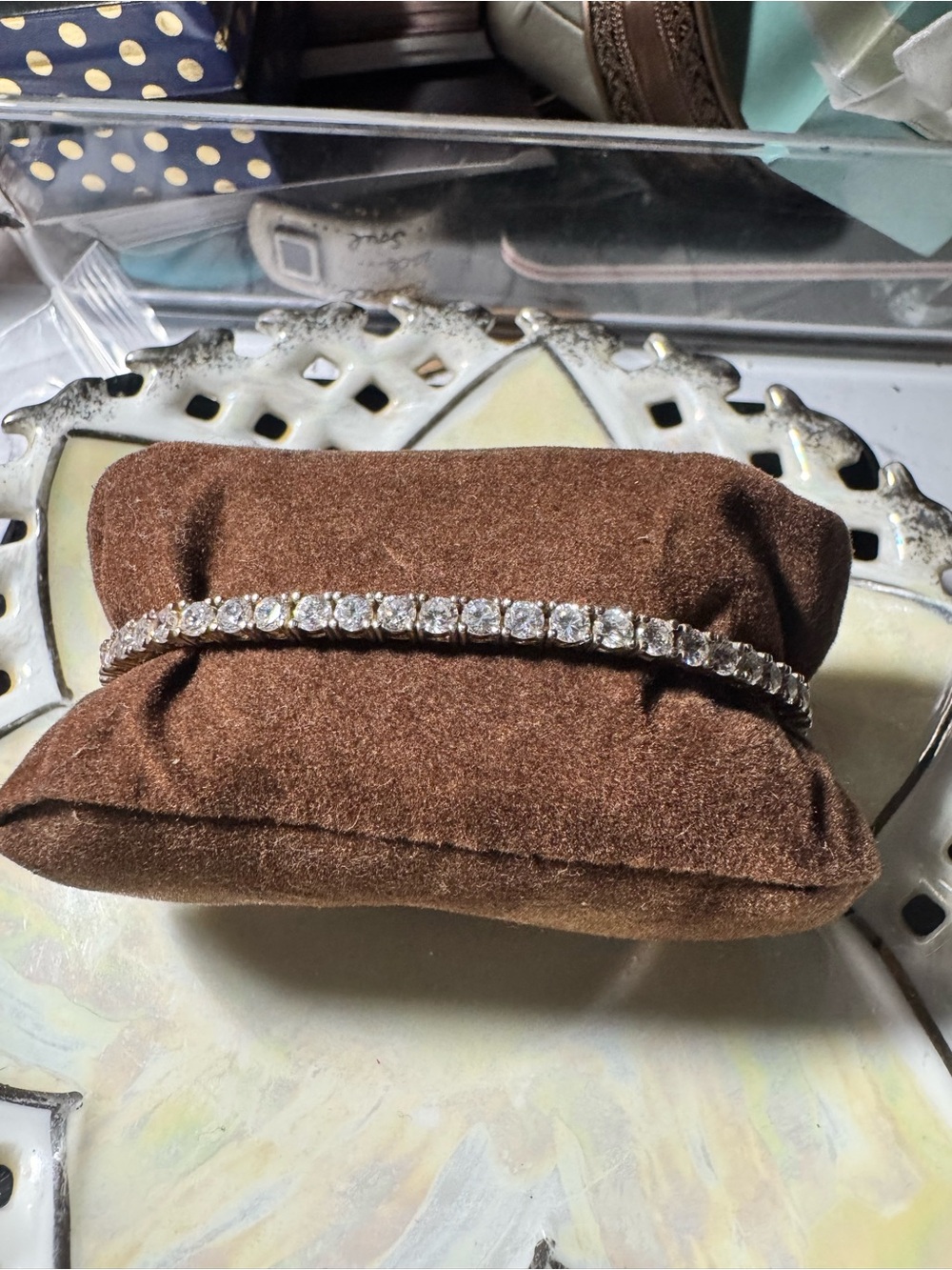 Classic Sparkling Tennis Bracelet 925 Sterling Silver 7.